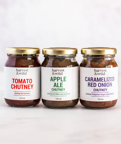 Classic Chutney collection for cheese and charcuterie in 125ml glass jars